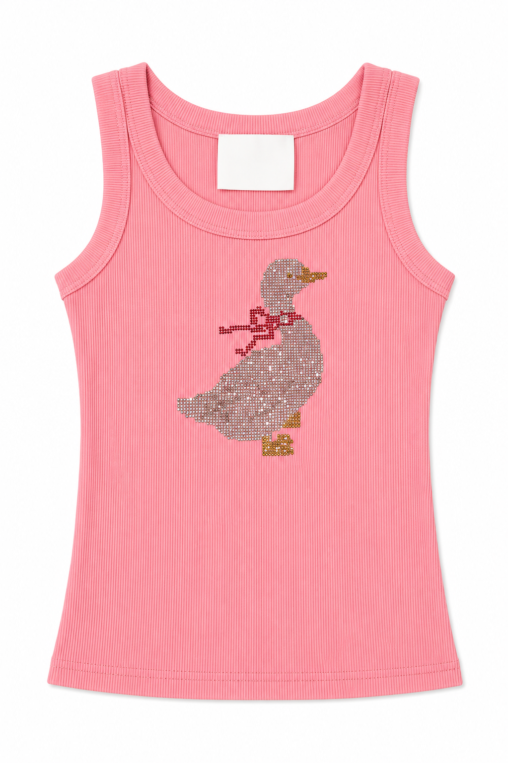Pink Goose Rhinestone Tank Top