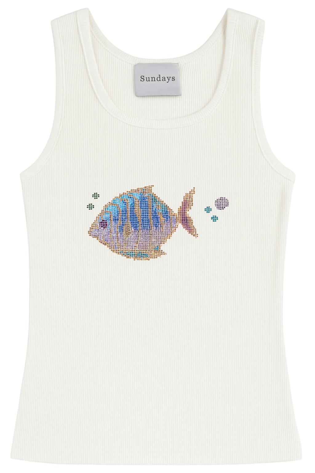 Sundays Bubble Fish Rhinestone Tank