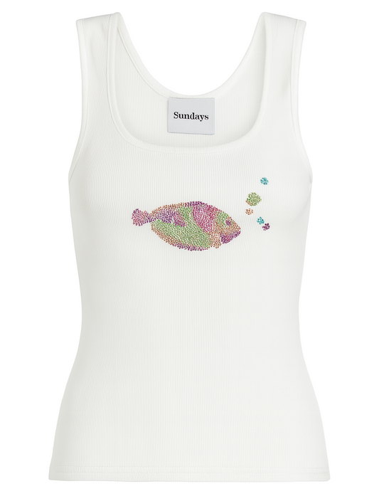 Tropical Tide Rhinestone Tank