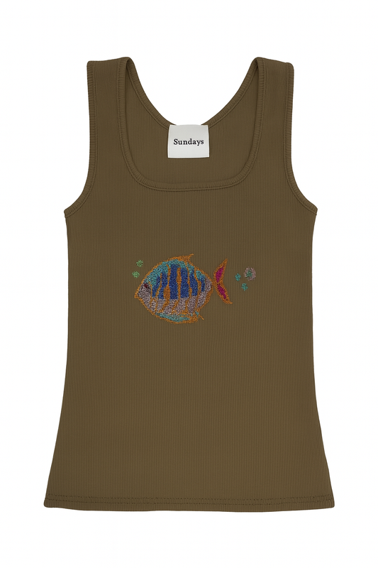 Lucky Fish  Rhinestone Tank