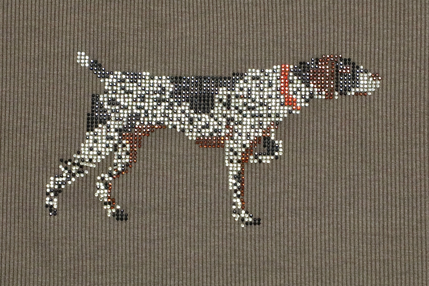 Dog Rhinestone Brown Tank