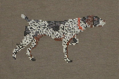 Dog Rhinestone Brown Tank