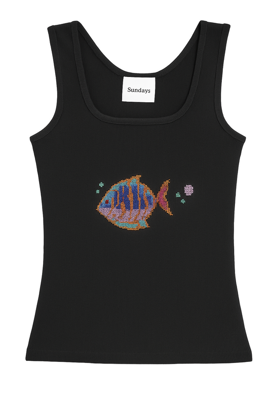 Bubblefish Tank Rhinestone Tank