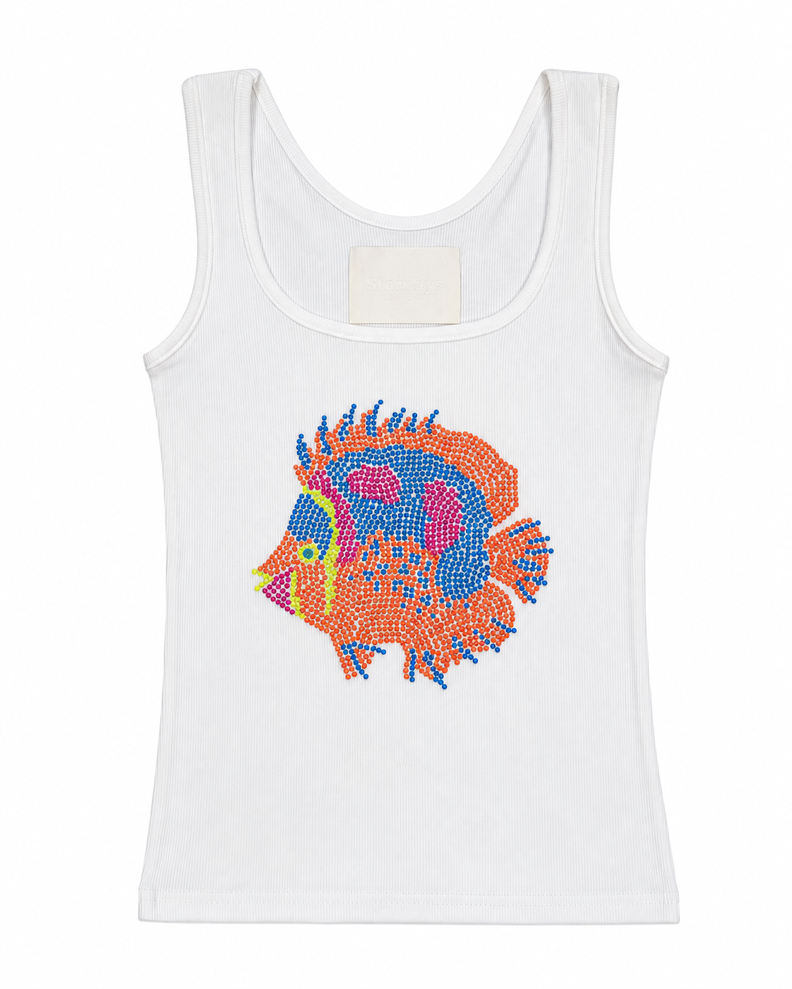 Fish Rhinestone Tank Top