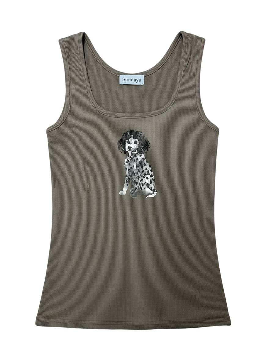 Dalmatian Rhinestone Tank